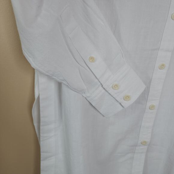 Madewell Oversized Ex-Boyfriend Tunic Shirt in White Size S - Picture 6 of 11